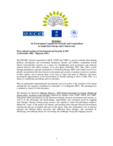 First regional meeting on Environment and Security in South East Europe