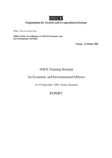 OSCE training seminar for economic and environmental officers