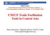 Presentation by Mario Apostolov, Regional Adviser, Trade Division, United Nations Economic Commission for Europe (UNECE)