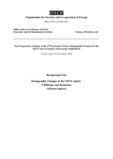 Background note and charts for the First Preparatory Seminar for the Thirteenth OSCE Economic Forum, Trieste