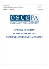 Contribution by the OSCE Parliamentary Assembly - Energy Security in the Work of the OSCE PA