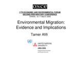 Presentation by Tamer Afifi, Associate Academic Officer/Economist, United Nations University, Institute for Environment and Human Security Presentation by Tamer Afifi, Associate Academic Officer/Economist, United Nations University, Institute for Environment and Human Security