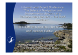 Presentation by Monika Stankiewicz, Professional Secretary,  Baltic Marine Environment Protection Commission (HELCOM)