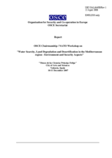 Report of OSCE Chairmanship-NATO Workshop on Water Scarcity, Land Degradation and Desertification in the Mediterranean