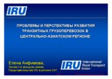 Presentation by Elena Anfimova, IRU