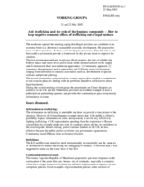 Report of the Working Group Rapporteur, Working group A Report of the Working Group Rapporteur, Working group A