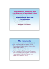 Presentation by Patricia Charlebois, International Maritime Organization