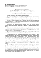 Speech by Dr. Abdulla Khashimov, International Transport and Communications Department of MFERIT of the Republic of Uzbekistan