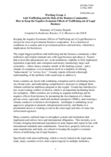 Working Group A: Summary of Country Reports