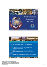 Presentation by the World Customs Organization