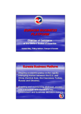 Presentation by Eurasia Business Platform, Chamber of Commerce of the United States of America