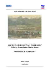 Summary of OSCE/USAID regional workshop on Water Management in the South Caucasus