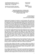 Speech by Saulius Smalys, Environmental Officer, OSCE Centre in Dushanbe