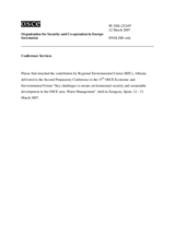 Contribution by the Regional Environmental Center (REC), Albania