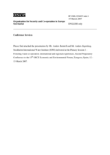 Paper by Anders Berntell, Executive Director, SIWI and Anders Jagerskog, Project Director, SIWI (sv)