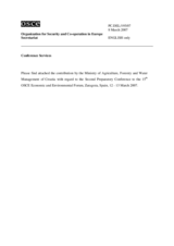 Presentation by the Ministry of Agriculture, Forestry and Water Management of Croatia Presentation by the Ministry of Agriculture, Forestry and Water Management of Croatia