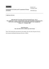 Presentation by Bo Libert, Regional Adviser, Environment and Human Settlements Division, UNECE