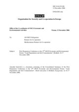 Consolidated summary of the first preparatory conference for the 15th OSCE Economic and Environmental Forum