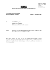 Report on the joint OSCE/UNECE/EurAsEC seminar