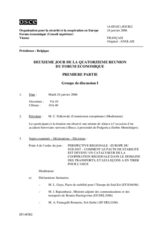 Journal of the Second Day of the Fourteenth Meeting of the Economic Forum (Part I) (fr)