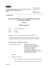 Journal of the Second Day of the Fourteenth Meeting of the Economic Forum (Part I) (it)