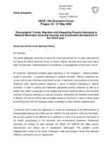 Intervention by the Delegation of Switzerland