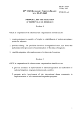 Proposals by the Delegation of the Republic of Azerbaijan