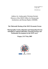 Address by Ambassador Christian Strohal, Director of the OSCE Office for Democratic Institutions and Human Rights (ODIHR)