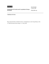 Contribution by Prof. Anis Bajrektarevic, "Towards the Creation of the OSCE Task Force on Human Capital"