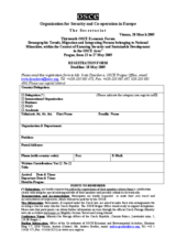 Registration form for the Thirteenth Meeting of the OSCE Economic Forum
