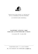 OSCE Annual Report 2000 (fr)