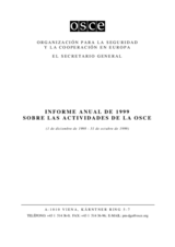 OSCE Annual Report 1999 (es)
