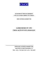 CSCE Annual Report 1993 (de)