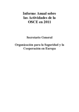 Informe Anual de la OSCE 2011