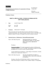 Giornale della 1011a Seduta speciale del Consiglio permanente