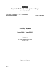 Report on economic and environmental activities: June 2001 - May 2002