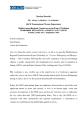 Opening Remarks by Alexey Lyzhenkov, Co-ordinator of the OSCE Transnational Threats Department