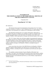 Statement by the Italian EU Presidency on the postponement of a meeting in the “5+2” negotiation format on the settlement of the Transdniestrian conflict, originally scheduled to be held in Vienna on 11 and 12 September 2014