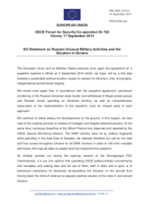 Statement by the Italian EU Presidency on the situation in and around Ukraine