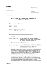 Journal de la 1016ème séance spéciale du Conseil permanent