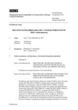 Diario de la 1016ª Sesión extraordinaria del Consejo Permanente 