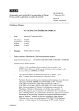 Journal de la 763ème séance plénière du Forum