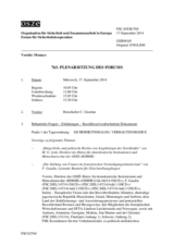 Journal der 763. Plenarsitzung des Forums