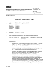 Diario de la 763ª Sesión plenaria del Foro de Cooperación en materia de Seguridad  