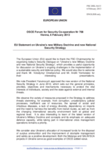 Statement by the Irish Presidency of the Council of the EU in response to the presentation by Mr. Volodymyr Omelianchuk and by Mr. Andrii Yermolaiev