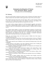Statement by the Delegation of Ukraine on the situation in and around Ukraine