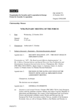 Journal of the 767th Plenary Meeting of the Forum for Security Co-operation