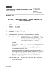 Diario de la 1020ª Sesión extraordinaria del Consejo Permanente 