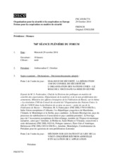 Journal de la 768ème séance plénière du Forum