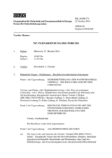 Journal der 767. Plenarsitzung des Forums